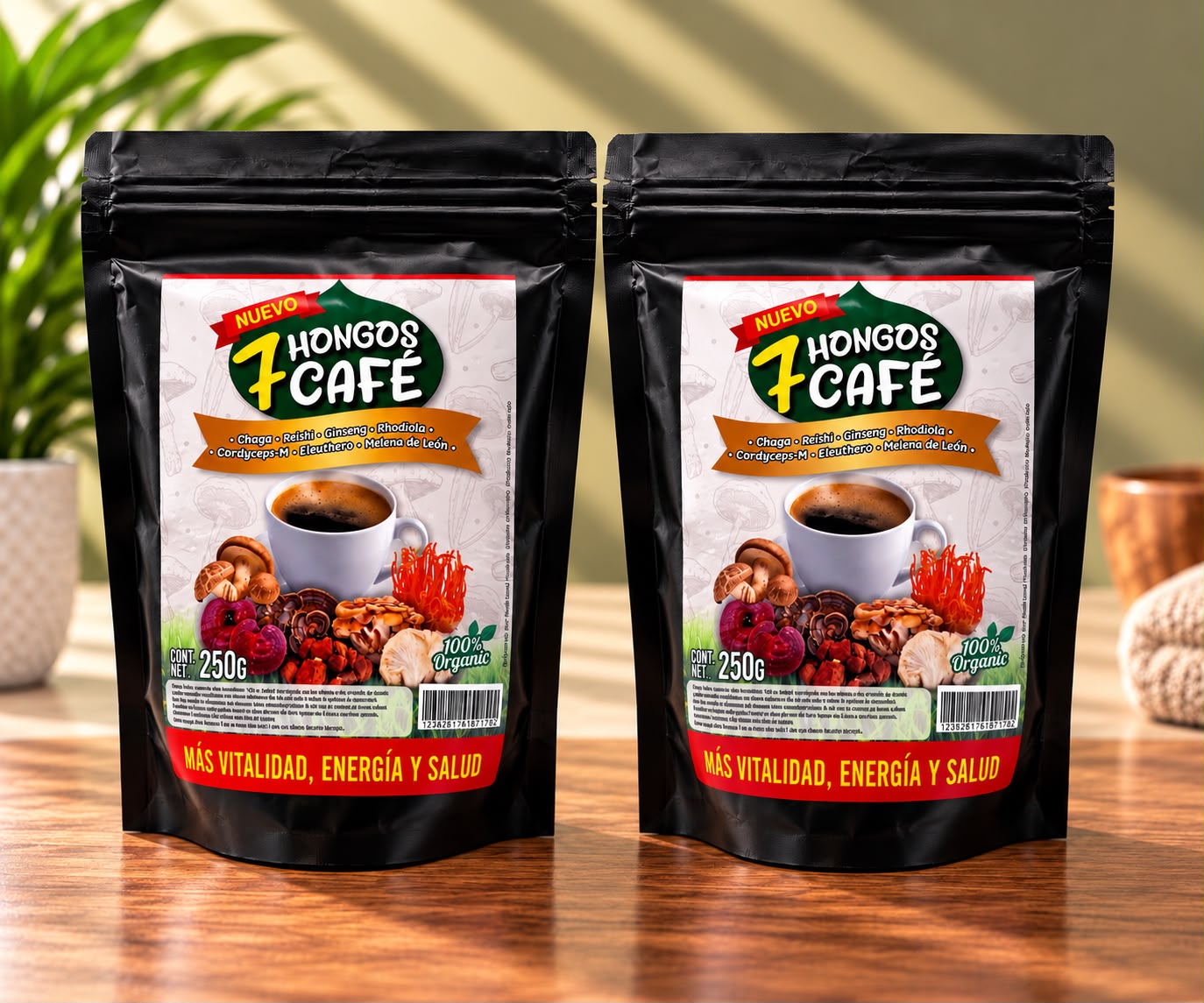 7 Hongos Café — 2 Bolsas (60 días)