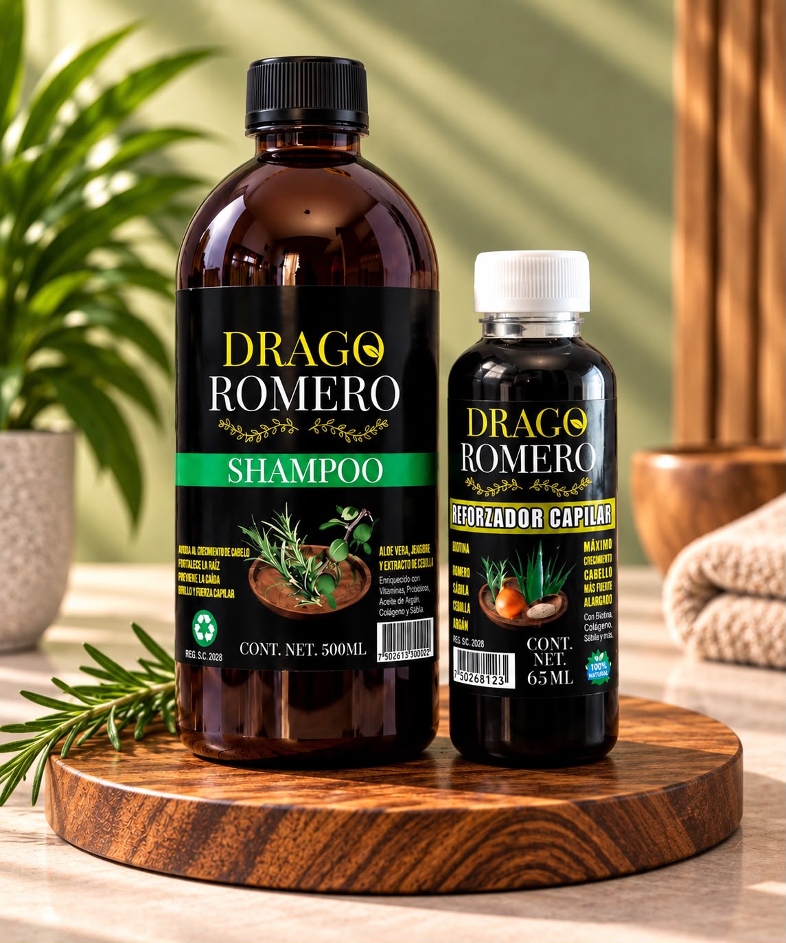Drago Romero — 1 Shampoo + 1 Reforzador (30 días)