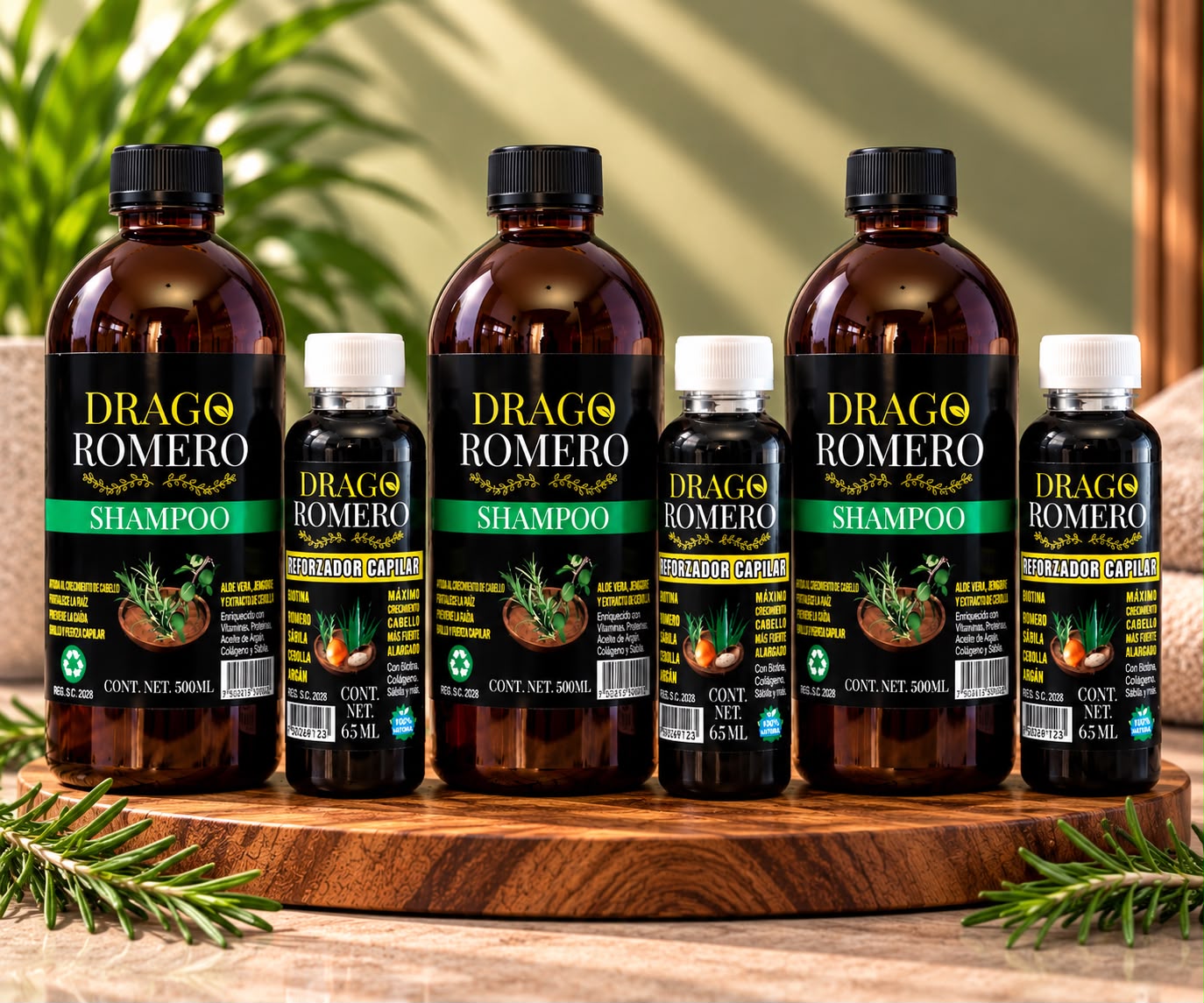 Drago Romero — 3 Shampoos + 3 Reforzadores (90 días)